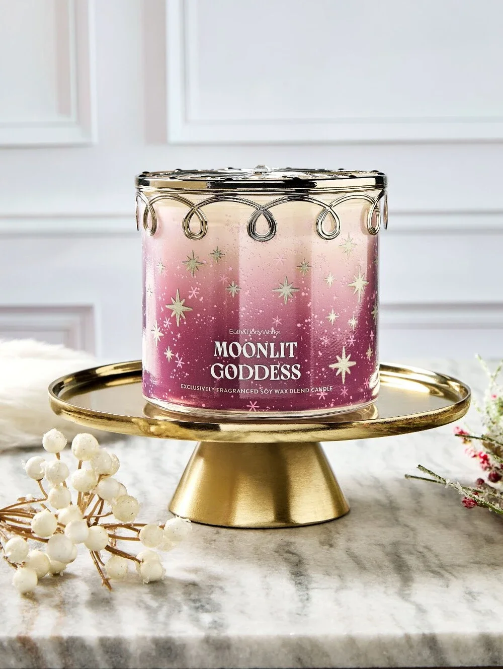 Bath & Body Works Moonlit Goddess 5 Piece Body Care & Candle Gift Set New RARE